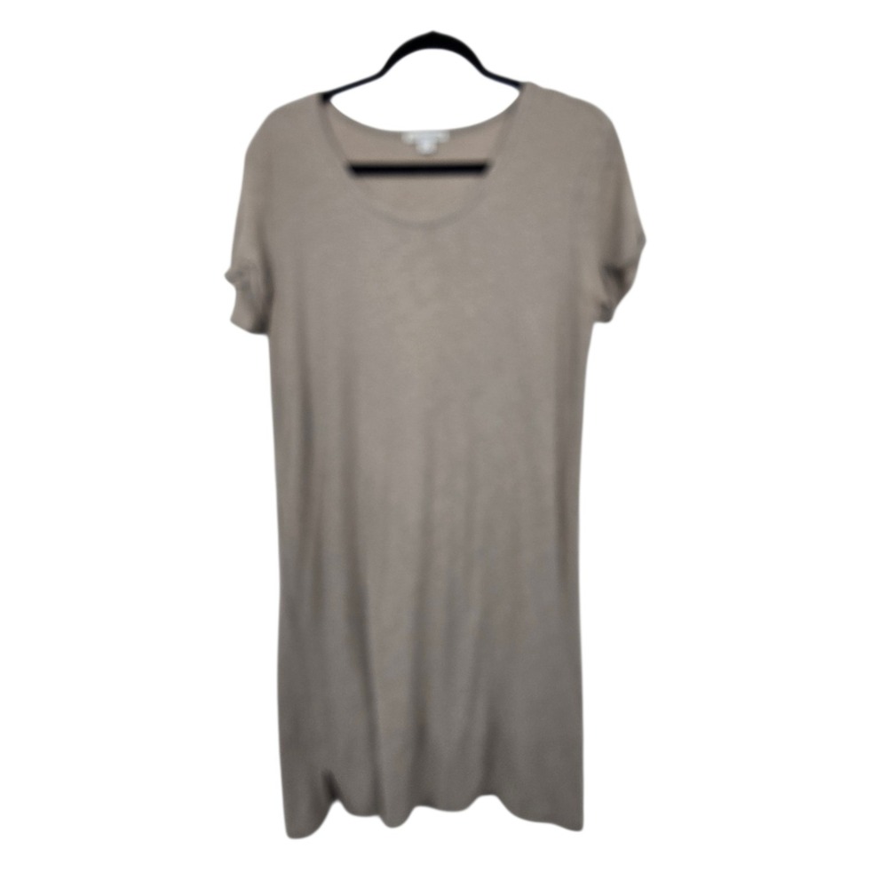 Standard James Perse‎ T-Shirt Dress Women's Sz 3 LG Tan Clean Girl Minimalist